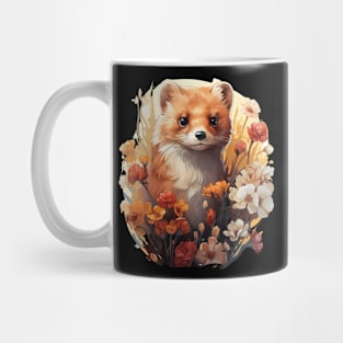 Least weasel Colorful Floral Illustration Mug